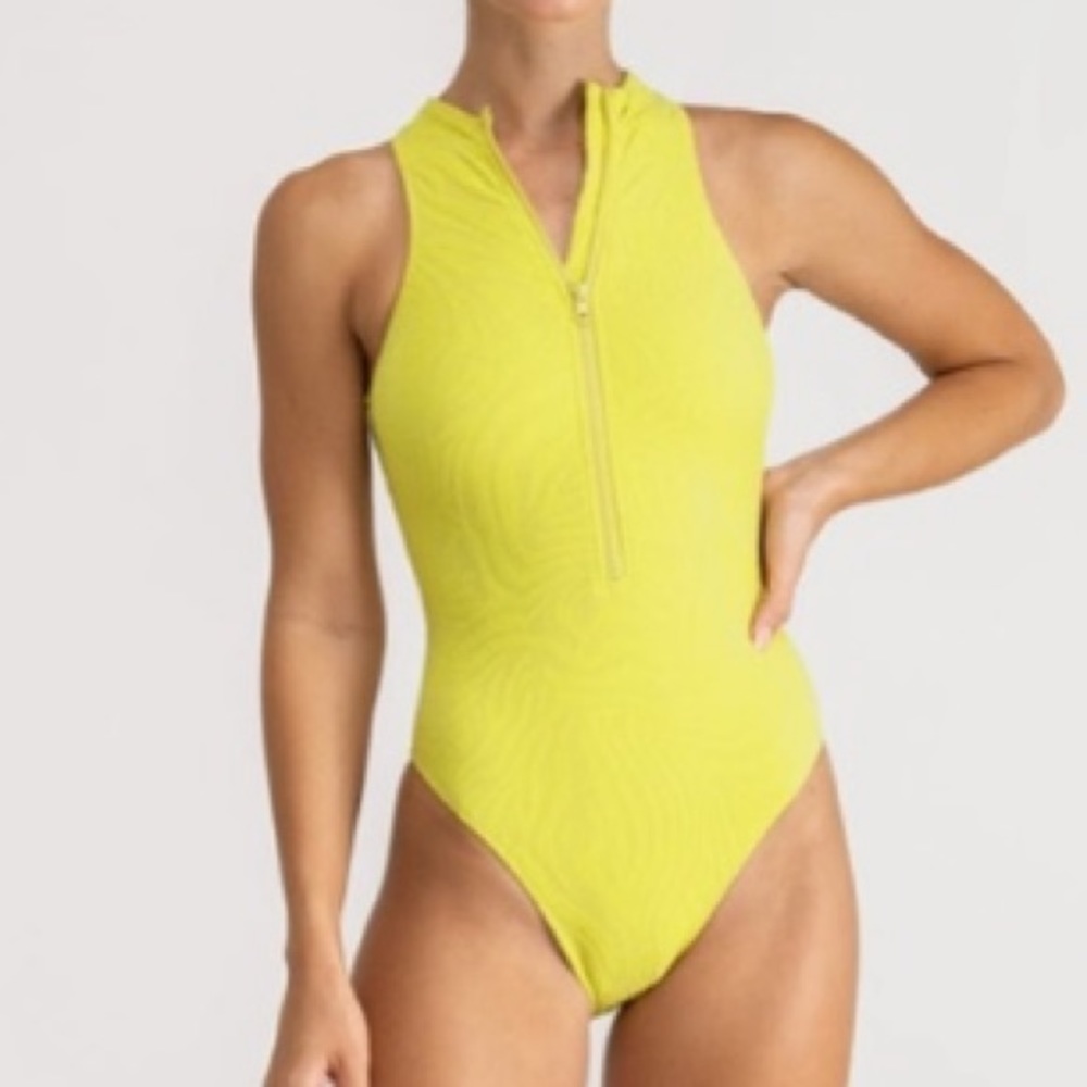 SKIMS Neon Yellow Women Swim One Piece
